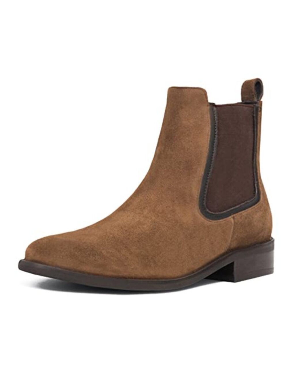 Chelsea Boot Suede Leather Ankle Block Heel Everyday